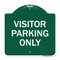 Signmission Parking Reserved Sign Visitor Parking Only, Green & White Aluminum Sign, 18" x 18", GW-1818-23376 A-DES-GW-1818-23376 - alternate 1